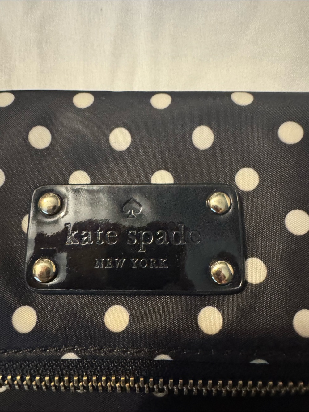 kate spade New York Aleah Black with White Polka Dot Crossbody Bag - Picture 2 of 8